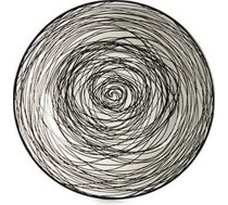 Dziļais šķīvis Strīpas Porcelāns Melns Balts 6 gb. (20 x 4,7 x 20 cm) ART#57180