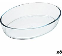 Krāsns Trauks Pyrex Classic Vidrio Caurspīdīgs Stikls Ovāls 35 x 24 x 7 cm (6 gb.) ART#56221