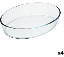 Krāsns Trauks Pyrex Classic Vidrio Caurspīdīgs Stikls Ovāls 40 x 28 x 7 cm (4 gb.) ART#56222