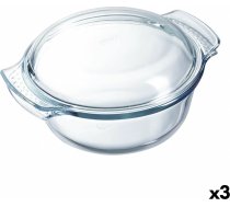 Krāsns Trauks Pyrex Classic Vidrio Caurspīdīgs Stikls 33 x 26 x 12 cm Ar vāku (3 gb.) ART#56215