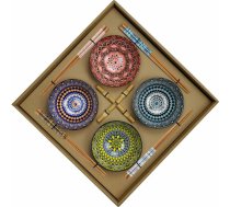 Suši Komplekts DKD Home Decor 34 x 34 x 6,5 cm Daudzkrāsains Mandala Keramika Austrumniecisks (12 gb.) ART#56926