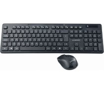 Klaviatūra un Pele GEMBIRD KBS-WCH-03 Qwerty UK Melns Monohromatiskais QWERTY Qwerty US ART#81500