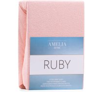 RUBY palags ar gumiju, pūderrozā, klasiskā stila, frotē audums, 220-240x220, AmeliaHome FITTEDFRO/AH/RUBY/PEACH06/N/220-240X220+30