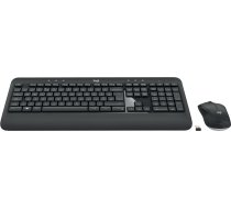 Klaviatūra un Bezvadu Pele Logitech MK540 Qwerty UK Balts Melns Melns/Balts ART#84796