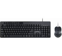 Klaviatūra un Pele GEMBIRD KBS-UM-04 Melns Monohromatiskais QWERTY Qwerty US ART#85036