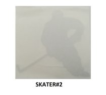 HOKEJAM.LV Spēlētāja Uzlīme Maza Krāsa SUDRABA Modelis SKATER#2