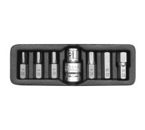 Uzgaļu komplekts Hex 30mm ar pāreju 1/2" (7gab.) YT-0412 YATO