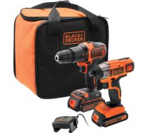 Triecienurbjmašīnas komplekts BCK21S2S-QW (BDCHD18 + BDCIM18N); 18 V; 2x1,5 Ah  BLACK DECKER