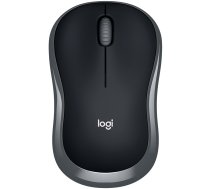 Logitech M185 Wireless Mouse, RF Wireless, 1000 DPI, Black/Grey