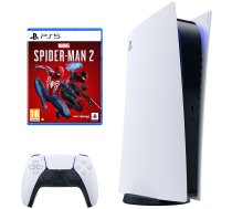 CFI-1216A Sony PS5 PlayStation 5 Blu-ray Edition Console, White + MarvelSpiderMan2(Voucher)