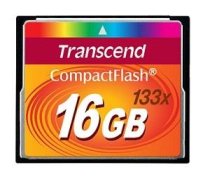 MEMORY COMPACT FLASH 16GB/133X TS16GCF133 TRANSCEND