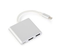 I/O ADAPTER USB-C TO HDMI/USB3/USB-C A-CM-HDMIF-02-SV GEMBIRD