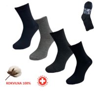 Vīriešu zeķes bez gumijas 100% kokvilna, komplekts 5 pāri