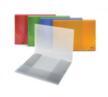 Folder with rubbers Forpus, A4, plastic, capacity 150 sheets, transparent