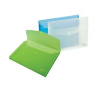 Folder with print Forpus, A4, plastic, with extension, white, transparent