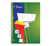 Exercise book with spiral Forpus, A4/70, lined, soft cover 0722-022