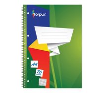 Exercise book with spiral Forpus, A4/70, Squared, soft cover 0722-003