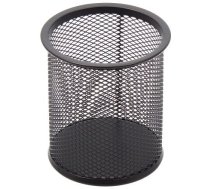 Pencil case Forpus, round, black, empty, perforated metal 1005-014