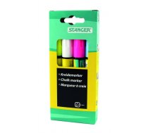 STANGER chalk MARKER, 3-5 mm, set 4 colours 620030