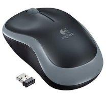 Logitech M185 Wireless Mouse, RF Wireless, 1000 DPI, Black/Grey