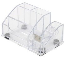 Pencil case Forpus, transparent, empty, 4, with adhesive tape holder 1005-019