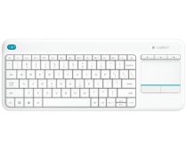 Logitech K400 Plus Touch Wireless Keyboard, RF Wireless, US, White