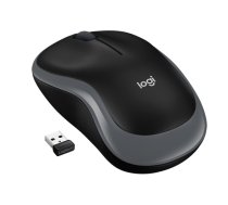 Logitech M185 Wireless Mouse, RF Wireless, 1000 DPI, Black/Grey