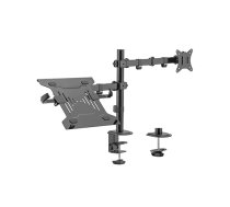 17"-32" Monitor Arm with 10”-15.6” Laptop Tray | HS082413