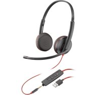 POLY Blackwire 3225 Stereo Wired Headset, USB-A, Black