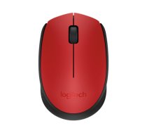 Logitech M171 Wireless Mouse RF Wireless, 1000 DPI, Red/Black