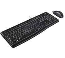 Logitech MK120 Combo Wired Keyboard + Mouse, USB, US Int, Black