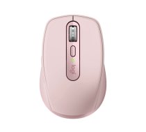 Logitech MX Anywhere 3S Mouse - RF Wireless + Bluetooth, Laser, 8000 DPI, Rose