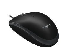 Logitech B100 Wired Mouse, USB Type-A, Optical, 800 DPI, Black