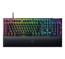 Razer BlackWidow V4 Wired Gaming Keyboard USB, Green Switch Tactile and Clicky, US, Black