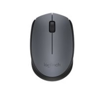 Logitech M170 Wireless Mouse, RF Wireless, 1000 DPI, Grey/Black