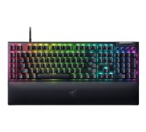 Razer BlackWidow V4 Wired Gaming keyboard, RGB LED, USB QWERTY, US, Yellow Switch, Black