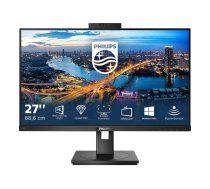 Philips LCD Monitor with Windows Hello Webcam  275B1H/00 27 ", QHD, 2560 x 1440 pixels, IPS, 16:9, Black, 4 ms, 300 cd/m², Audio out, 75 Hz, W-LED system, HDMI ports quantity 1