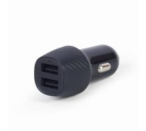 Gembird 2-port USB car charger TA-U2C48A-CAR-01 Black