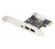 Digitus IEEE 1394a Interface Card, PCI express, 4 Port 1x ext. 1394mini, 2x ext./1x int. 1394a Ports DS-30201-5