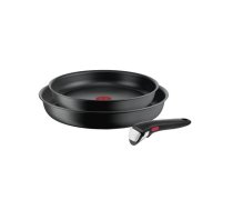 TEFAL Frypan set L7649253 Ingenio Ultimate Frying Diameter 24/28 cm Suitable for induction hob Removable handle Black