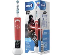 Oral-B | Electric Toothbrush with Disney Stickers | D100 Star Wars | Rechargeable | For kids | Number of brush heads included 2 | Number of teeth brushing modes 2 | Red