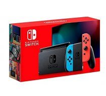 Nintendo Switch Console with Neon Red & Blue Joy-C