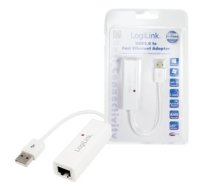 Logilink | Fast Ethernet USB 2.0 to RJ45 Adapter: | 0.115 m | White | USB-A to RJ45