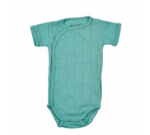 Akcija! Lodger Romper Solid kokvilnas bodijs ar īsām piedurknēm, Duty turquoise, 68cm