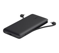 Belkin | BOOST CHARGE Plus Power Bank | 10000 mAh | Integrated LTG and USB-C cables | Black