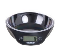 Mesko | Kitchen scale with a bowl | MS 3164 | Maximum weight (capacity) 5 kg | Graduation 1 g | Display type LCD | Black