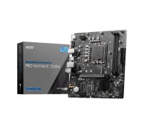 MSI | PRO H610M-E DDR4 | Processor family Intel | Processor socket  LGA1700 | DDR4 DIMM | Memory slots 2 | Supported hard disk drive interfaces 	SATA, M.2 | Number of SATA connectors 4 | Chipset Intel H610 | Mirco-ATX