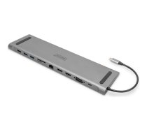 Digitus | 11-Port USB-C Dock, Grey | DA-70898 | VGA (D-Sub) ports quantity 1 | HDMI ports quantity 2