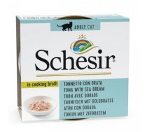 SCHESIR Cat Tuna with Seabream Broth, 70g - tuncis un jūras breksis buljonā