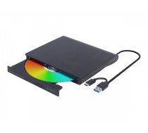 Gembird | External USB DVD Drive | DVD-USB-03 | Interface USB 3.1 Gen 1 | DVD±RW (±R DL) / DVD-RAM | CD read speed 24 x | CD write speed 24 x | Black